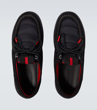 Moon Boot Mtrack Low Suede Sneakers In Black
