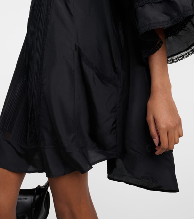 Shop Isabel Marant Zakae Ruffle-trimmed Silk Minidress In Black