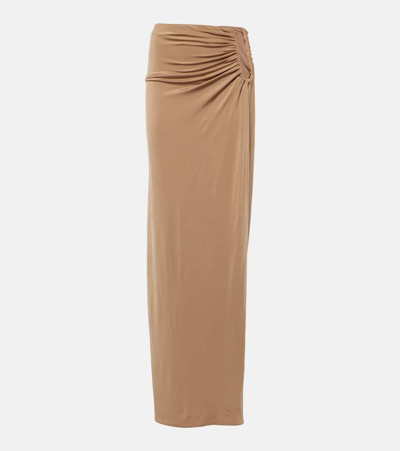 Magda Butrym Cut-out-detail Maxi Skirt In Brown