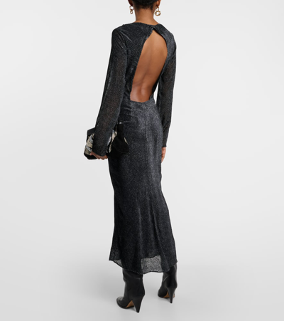 Isabel Marant Sabrina Silk-blend Midi Dress In Black
