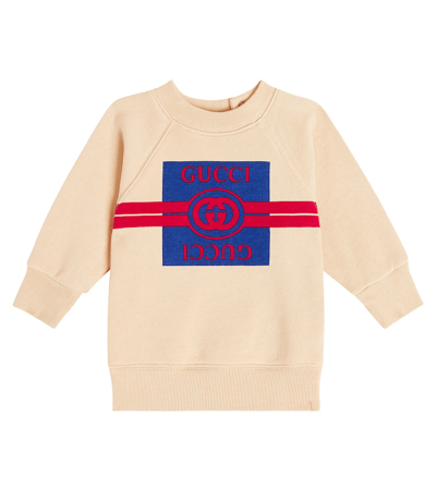 Shop Gucci Baby Interlocking G Jersey Sweatshirt In Multicoloured