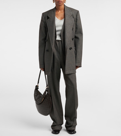 Bottega Veneta Houndstooth Wool Vest In Multicoloured