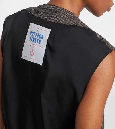 Bottega Veneta Houndstooth Wool Vest In Multicoloured