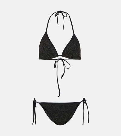 Shop Hunza G Gina Lurex Bikini In Black