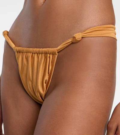 Shop Bananhot Rose Bikini Bottom In Gold