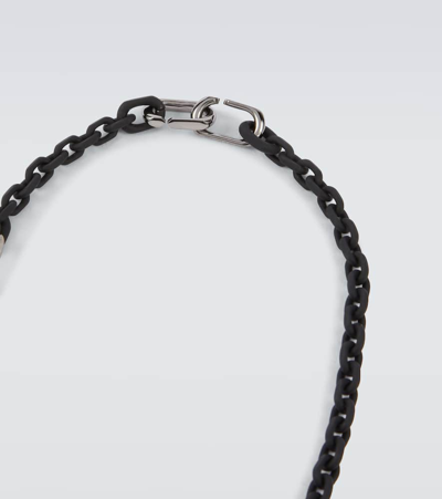 Shop Givenchy Lock Small Necklace In Black