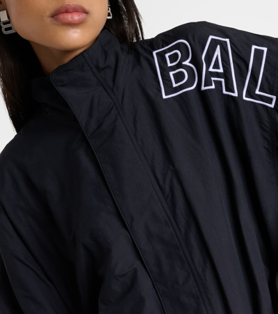 Shop Balenciaga Logo Jacket In Black