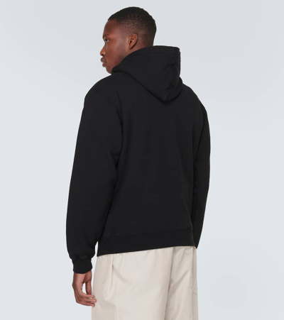 Shop Jacquemus Le Hoodie Gros Grain Cotton Hoodie In Black