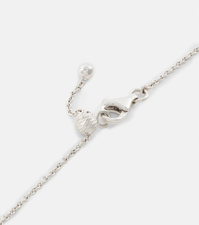 Kamyen Marquise 18kt White Gold And Enamel Choker With Diamonds In Blue