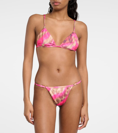 Shop Bananhot Emi Triangle Bikini Bottoms In Pink