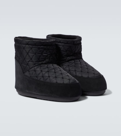 Shop Moon Boot Icon Low Quilted Snow Boots In Black