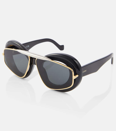 Loewe Aviator Sunglasses In Black