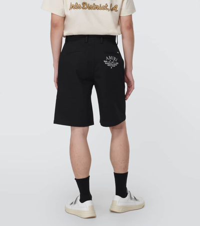 Shop Amiri Arts District Cotton Chino Shorts In Black