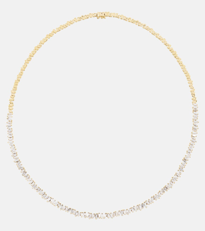 Shop Suzanne Kalan 18kt Gold Tennis Necklace With Diamonds