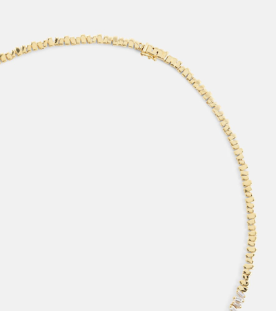 Suzanne Kalan 18kt Gold Tennis Necklace With Diamonds In Gold