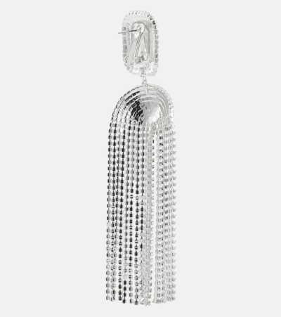 Shop Magda Butrym Crystal-embellished Drop Earrings In Silver