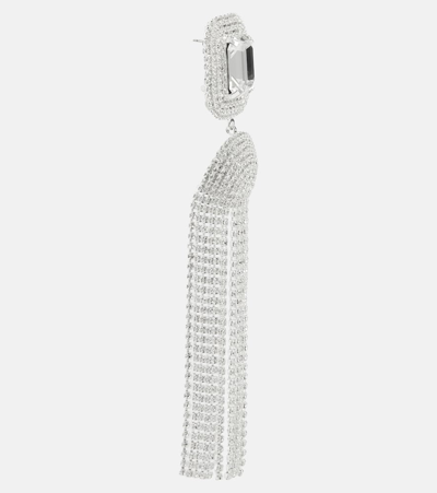 Shop Magda Butrym Crystal-embellished Drop Earrings In Silver