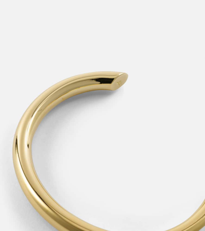 Shop Jennifer Fisher Samira Slice 10kt Gold-plated Cuff Bracelet