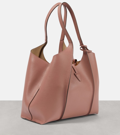 Shop Tod's Tsb Small Leather Tote Bag In Pink