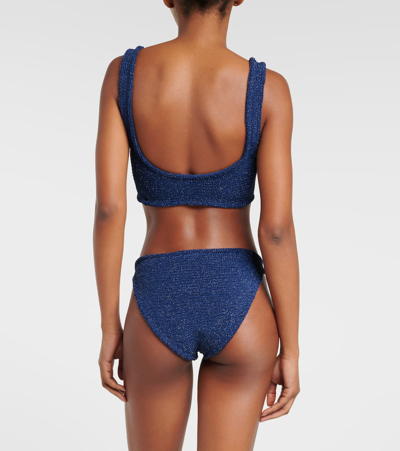 Shop Hunza G Juno Lurex® Bikini In Blue