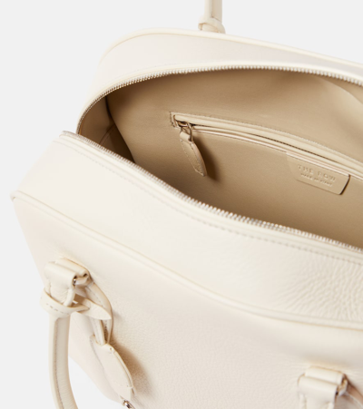 The Row India 12 Leather Tote Bag In White