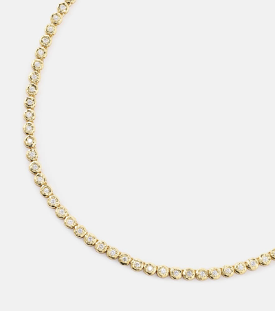 Octavia Elizabeth Blossom 18kt Gold Necklace With Diamonds In Gold