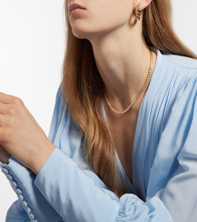 Octavia Elizabeth Blossom 18kt Gold Necklace With Diamonds In Gold