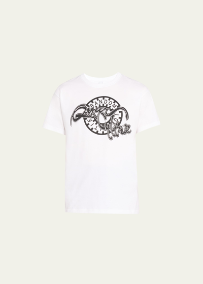 Shop Random Identities Men's Graphic Cotton T-shirt In White-rs