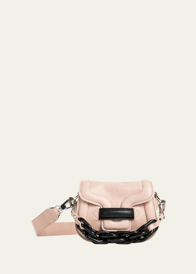 Shop Pierre Hardy Alpha Micro Colorblock Leather Shoulder Bag In Pink Black