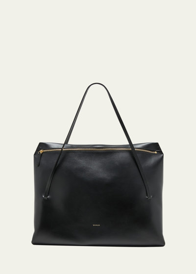 Shop Wandler Jo Big Zip Shoulder Bag In 3200 Black