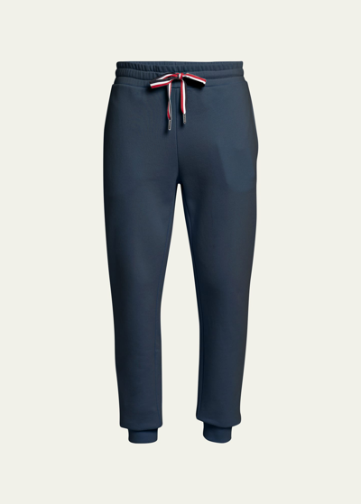Shop Moncler Men's Signature Drawstring Sweatpants In Navy