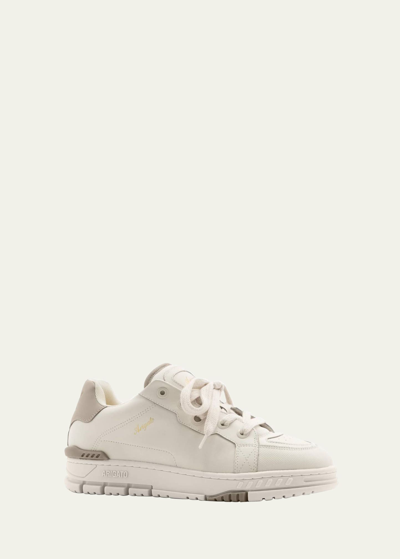 Shop Axel Arigato Men's Area Haze Leather And Textile Low-top Sneakers In Beige