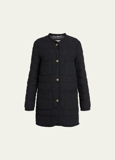 Shop Moncler Epafo Boucle Top Coat In Black