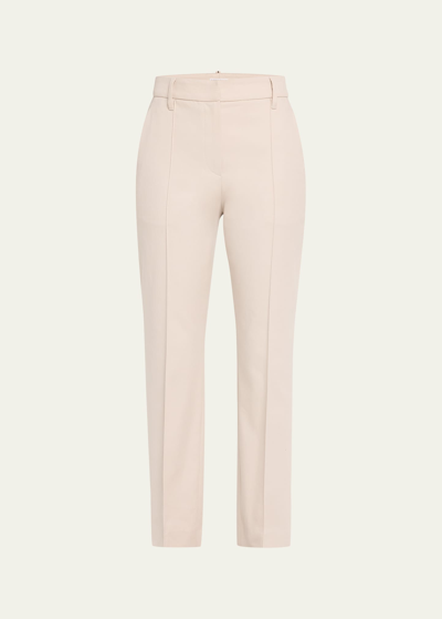 Shop Brunello Cucinelli Cotton Seam Front Pant With Monili Belt Loop In C9593 Greybeige