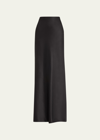 Shop Veronica Beard Medina Stretch-silk Maxi Skirt In Black