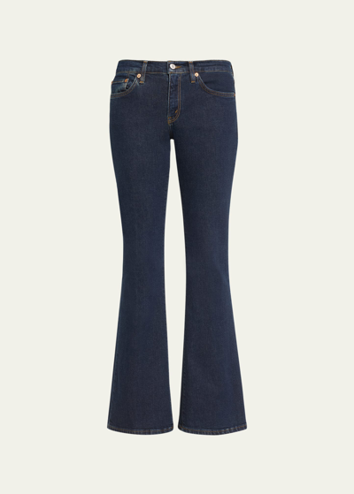 Shop Re/done Mid-rise Baby Bootcut Jeans In Tintyrinse