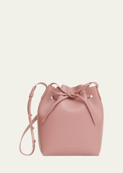 Shop Mansur Gavriel Mini Saffiano Leather Bucket Bag In Confetto