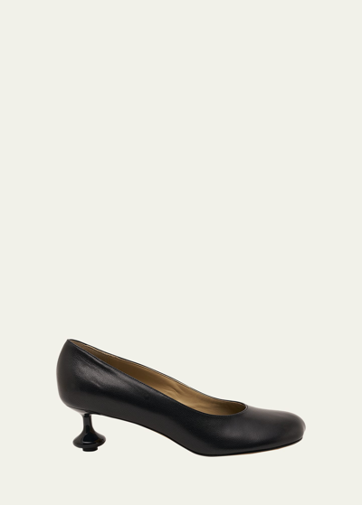 Shop Loewe Toy Leather Stiletto Pumps In Black