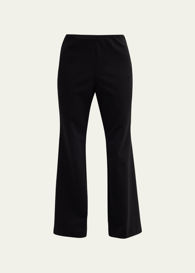 Shop Lafayette 148 Regenerated Punto Milano Gates Ankle Flare Pull-on Pant In Black