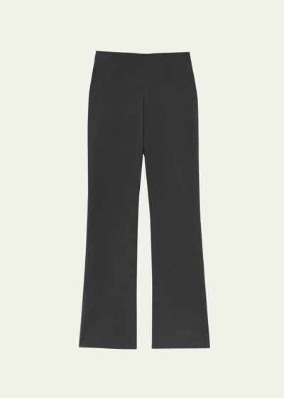 Shop Lafayette 148 Regenerated Punto Milano Gates Ankle Flare Pull-on Pant In Smoke