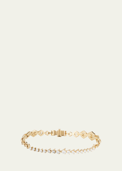 Shop Dries Criel 18k Yellow Gold Diamond Flow Bond Bracelet In Yg