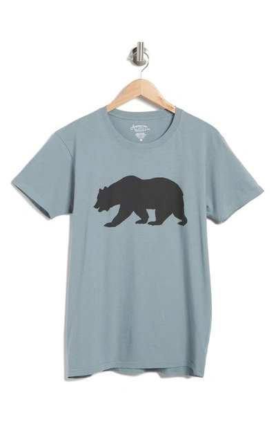 Shop American Needle Cali Bear Cotton Graphic T-shirt In Smoke Blue