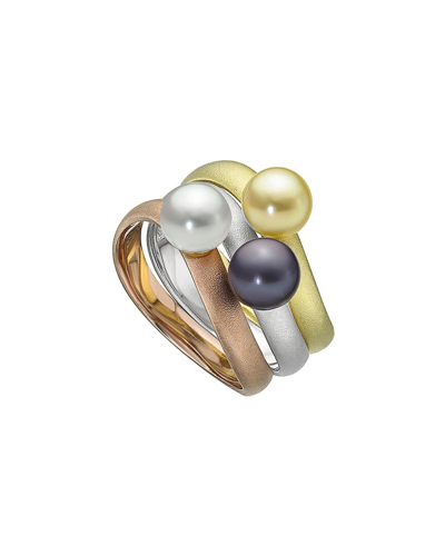 Shop Belpearl Silver 6-6.5mm Pearl Stackable Ring