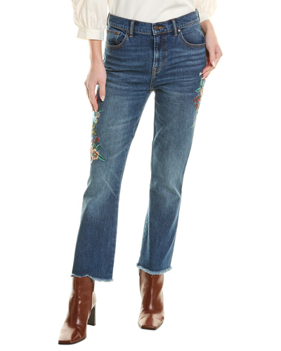 Shop Johnny Was Ardell Cropped Baby Boot Jean In Blue