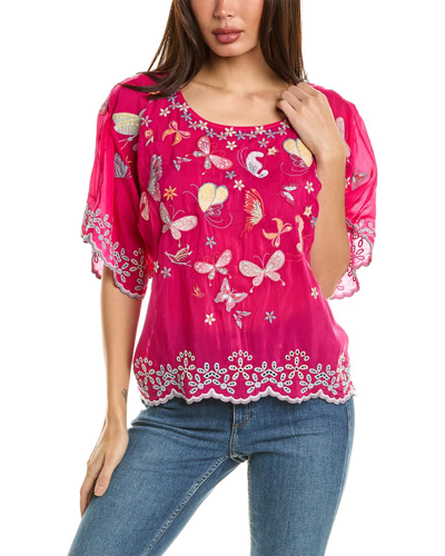 Shop Johnny Was Bellona Blouse In Pink