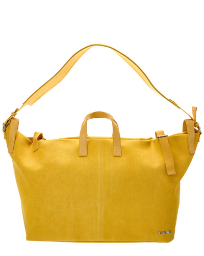 Shop Jacquemus Canvas Tote In Yellow