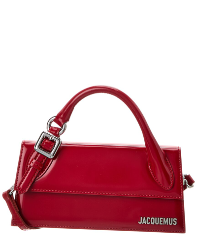 Shop Jacquemus Le Chiquito Long Boucle Leather Shoulder Bag In Red