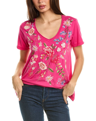 Shop Johnny Was Catalina Everyday T-shirt In Pink