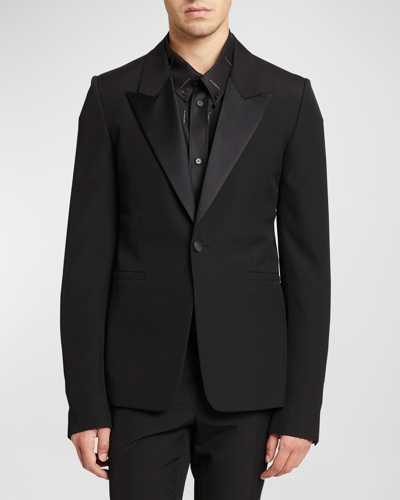Shop Givenchy Men's Slim Peak-lapel Tuxedo Jacket In Black