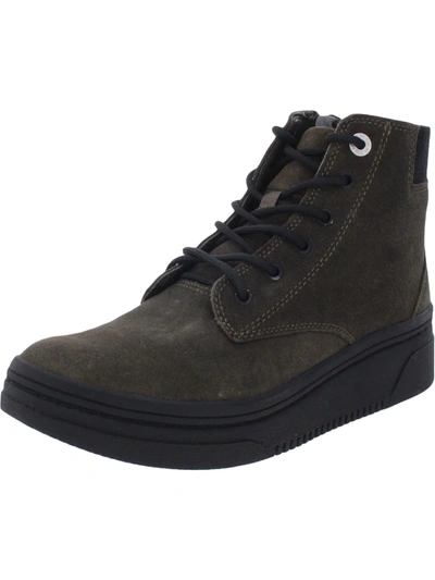Shop Dr. Scholl's Everlast Womens Faux Suede Zip Combat & Lace-up Boots In Green